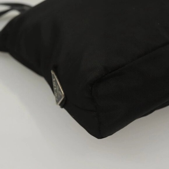 PRADA Shoulder Bag Nylon Black Silver Auth 130183 - Picture 5 of 16